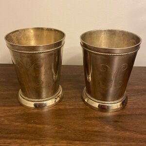 Mint Julep Silver Cups